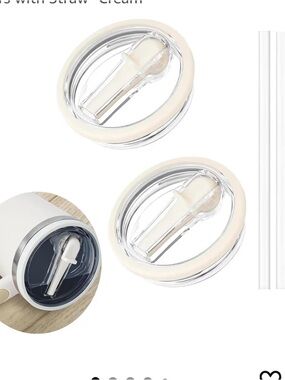 New 2pc 40 oz Flip Straw Lid Replacement for Stanley Tumbler
